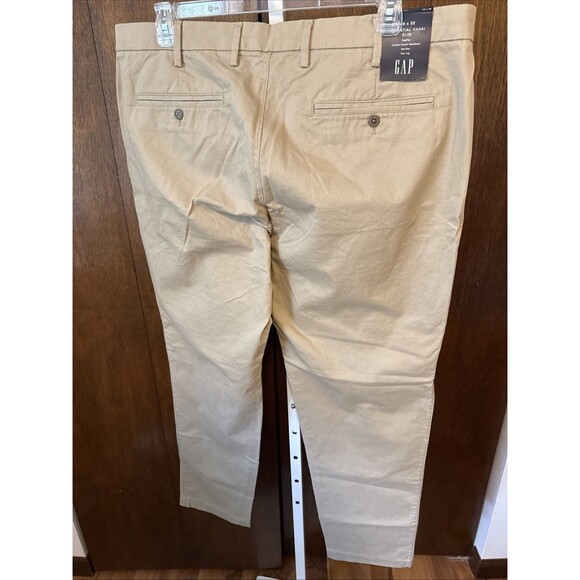 New Gap Mens Pants Beige Size 40x32 Essential Khaki Slim LegGapFlex Cotton Blend - Picture 6 of 6